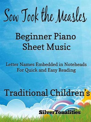 cover image of Sow Took the Measles Beginner Piano Sheet Music Tadpole Edition